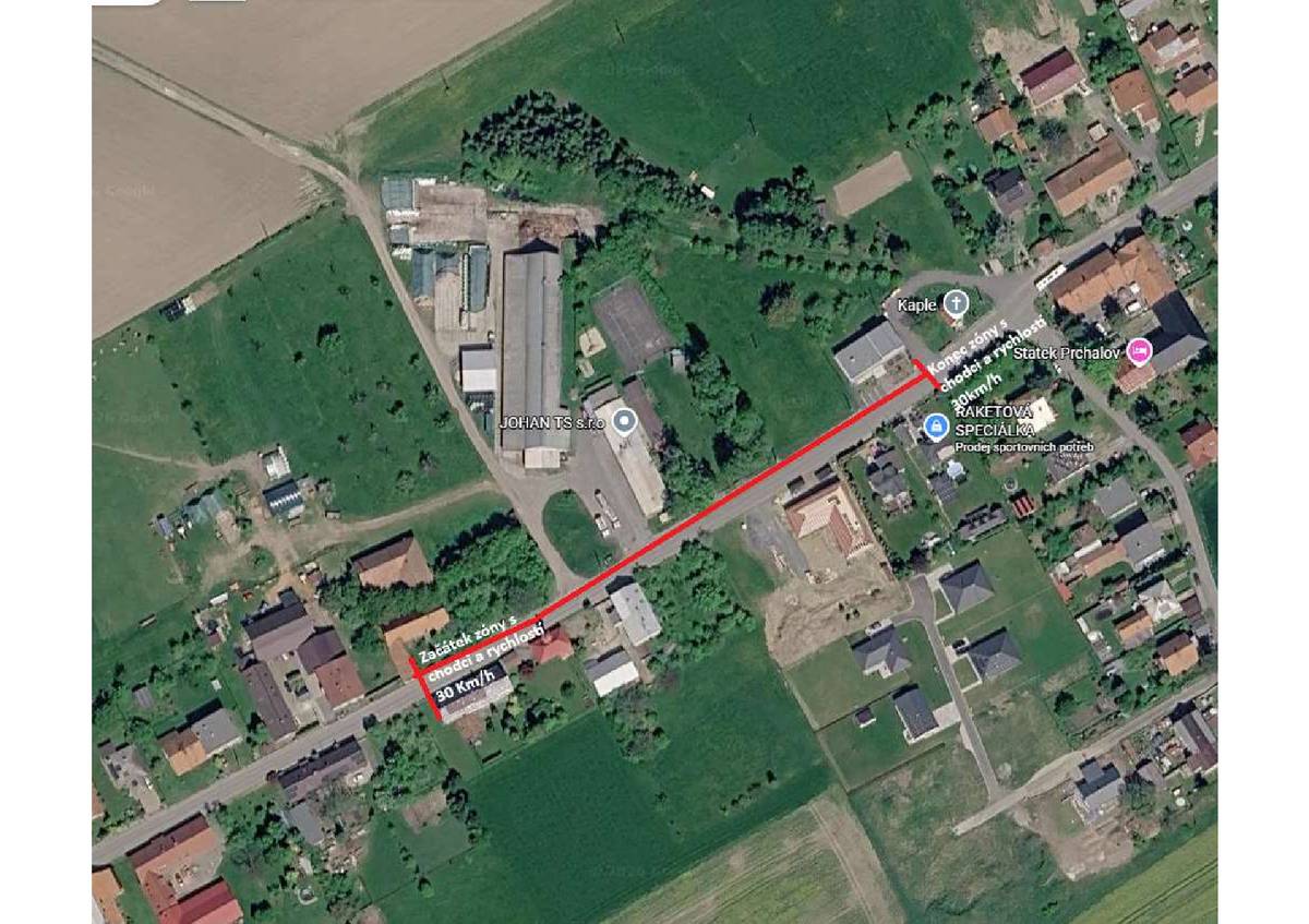 V sobotu 29. srpna 2026 se na Prchalově uskuteční akce Prchalovské dožínky 2026. V souvislosti s jejím konáním bude na místní komunikaci parc. č. 222/1 v katastrálním území Prchalov dočasně upraven provoz. Z důvodu zajištění bezpečnosti návštěvníků, účastníků průvodu i ostatních účastníků silničního provozu bude z obou směrů umístěno přechodné dopravní značení „Chodci“ a „Nejvyšší povolená rychlost 30 km/h“. Podle potřeby a pokynů pořadatelů může být provoz na komunikaci dočasně zastaven, zejména při najíždění na hlavní komunikaci a při otáčení techniky. Řidiče proto žádáme o zvýšenou opatrnost, respektování dopravního značení a pokynů pořadatelů. Dopravní omezení se týká 29. srpna 2026 a souvisí výhradně s konáním Prchalovských dožínek.