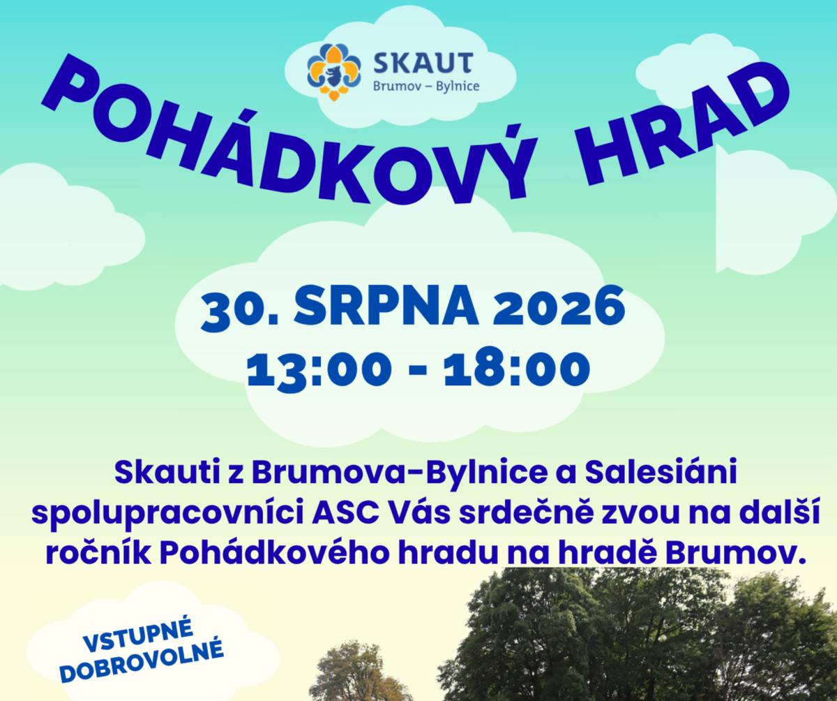 Přijďte se rozloučit s prázdninami stylově a pohádkově! Na hradě Brumov pro vás každoročně skauti a připravují odpoledne pro děti se spoustou známých postaviček z pohádek a večerníčků a dalším programem
