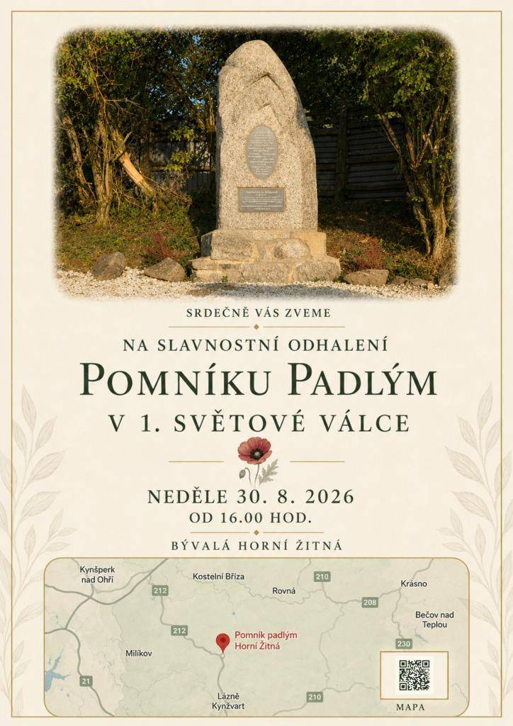 Slavnostní odhalení obnoveného Památníku padlým v 1. světové válce a slavnostní otevření a svěcení Pramene Tomáš