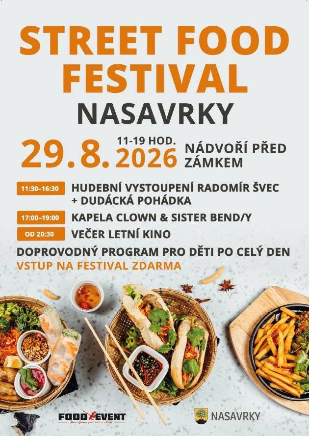 Dobroty z různých koutů světa, písničky, pohádka, večer film Pět švestek... Přijďte v sobotu 29. září na náměstí před zámkem!