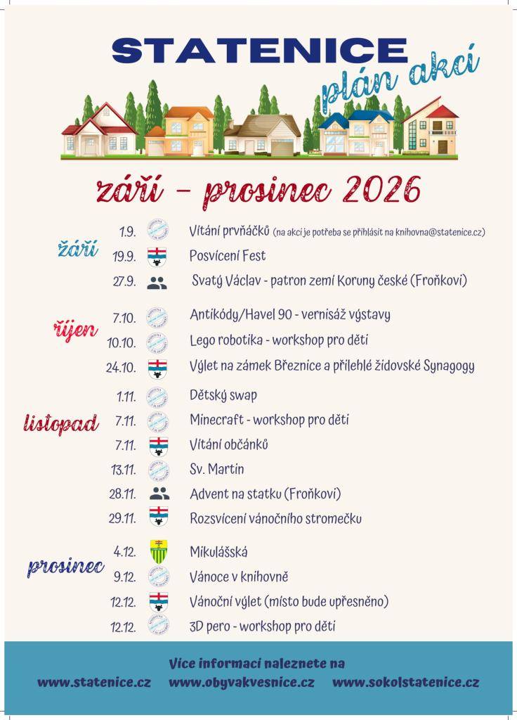 Plán akcí od září do prosince 2026