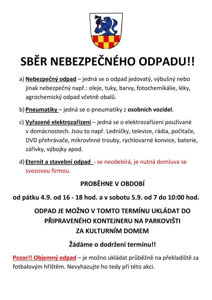 Sběr nebezpečného odpadu