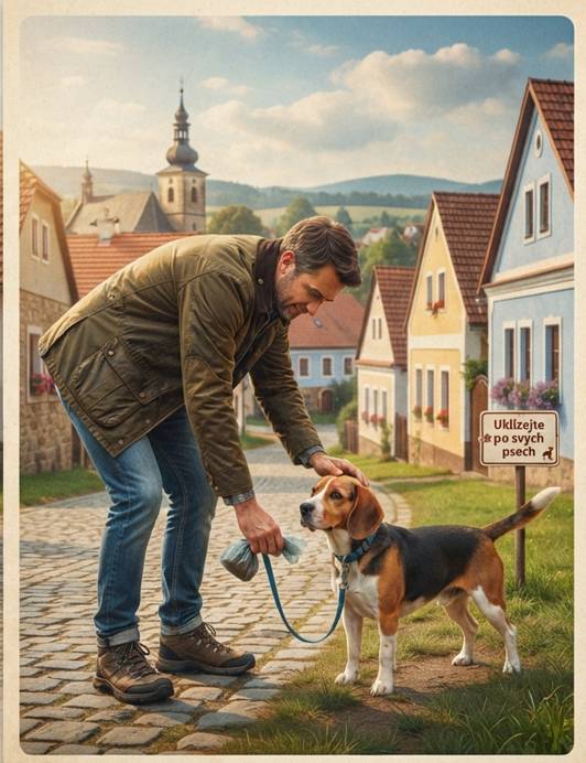 Čistá obec začíná u našich vodítek! Kde všude uklízíme?   Krajnice a příkopy obecních komunikací: Tráva u silnice „nikomu nepatří“, ale při sečení veřejných prostranství pak dochází k nepříjemnému znečištění techniky i okolí.   Předzahrádky a soukromé pozemky: Když pejsek „úřaduje“ na soukromém majetku u chodníku či plotu, neznamená to, že po něm nemusíte uklidit. Pro majitele domů je to velmi neuctivé.   Chodníky, parky a hřiště: Zde je situace jasná – čistota chrání zdraví našich dětí i sousedů.   Děkujeme, že jdete příkladem a udržujete naši obec čistou!