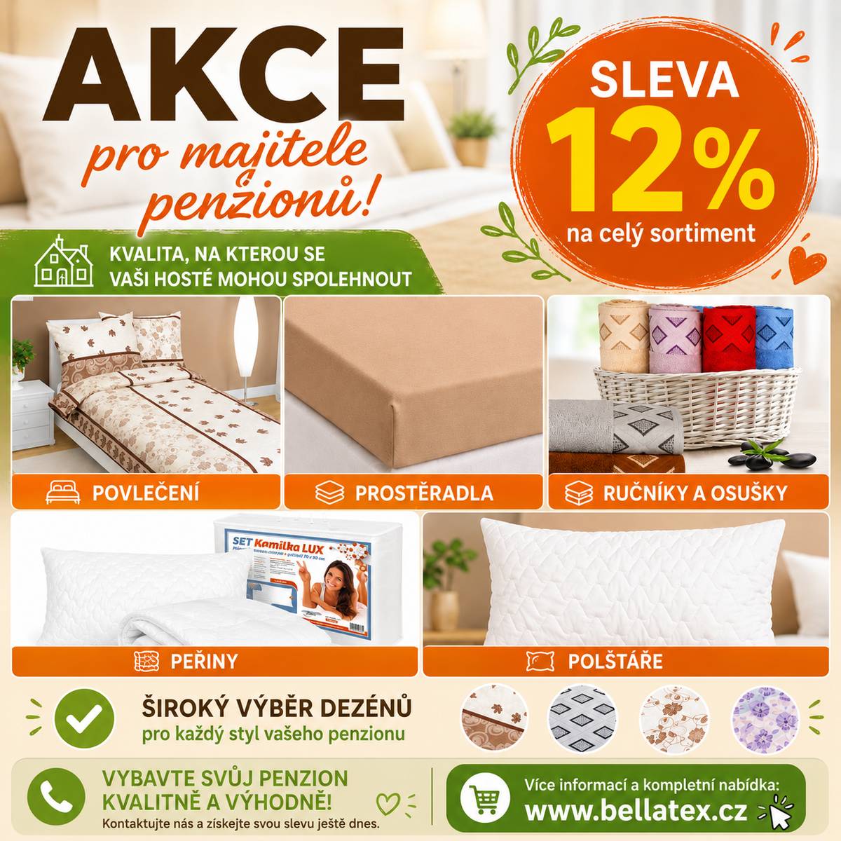Majitelé penzionů! Vybavte svůj penzion kvalitně a výhodně!