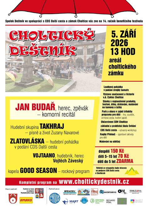 5. září od 13 hodin na zámku v Cholticích