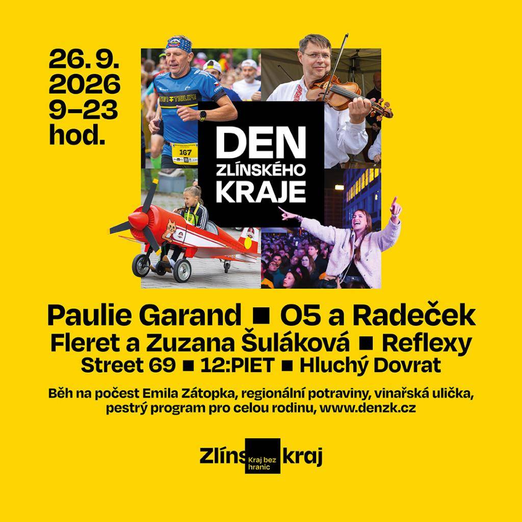 ZLÍNSKÝ KRAJ – Poslední zářijovou sobotu ožije Baťovský areál ve Zlíně 16. ročníkem akce Den Zlínského kraje. Na jednom místě si mohou návštěvníci opět užít to nejlepší z regionu – od kultury, tradic, zábavy až po lokální dobroty a um šikovných lidí.