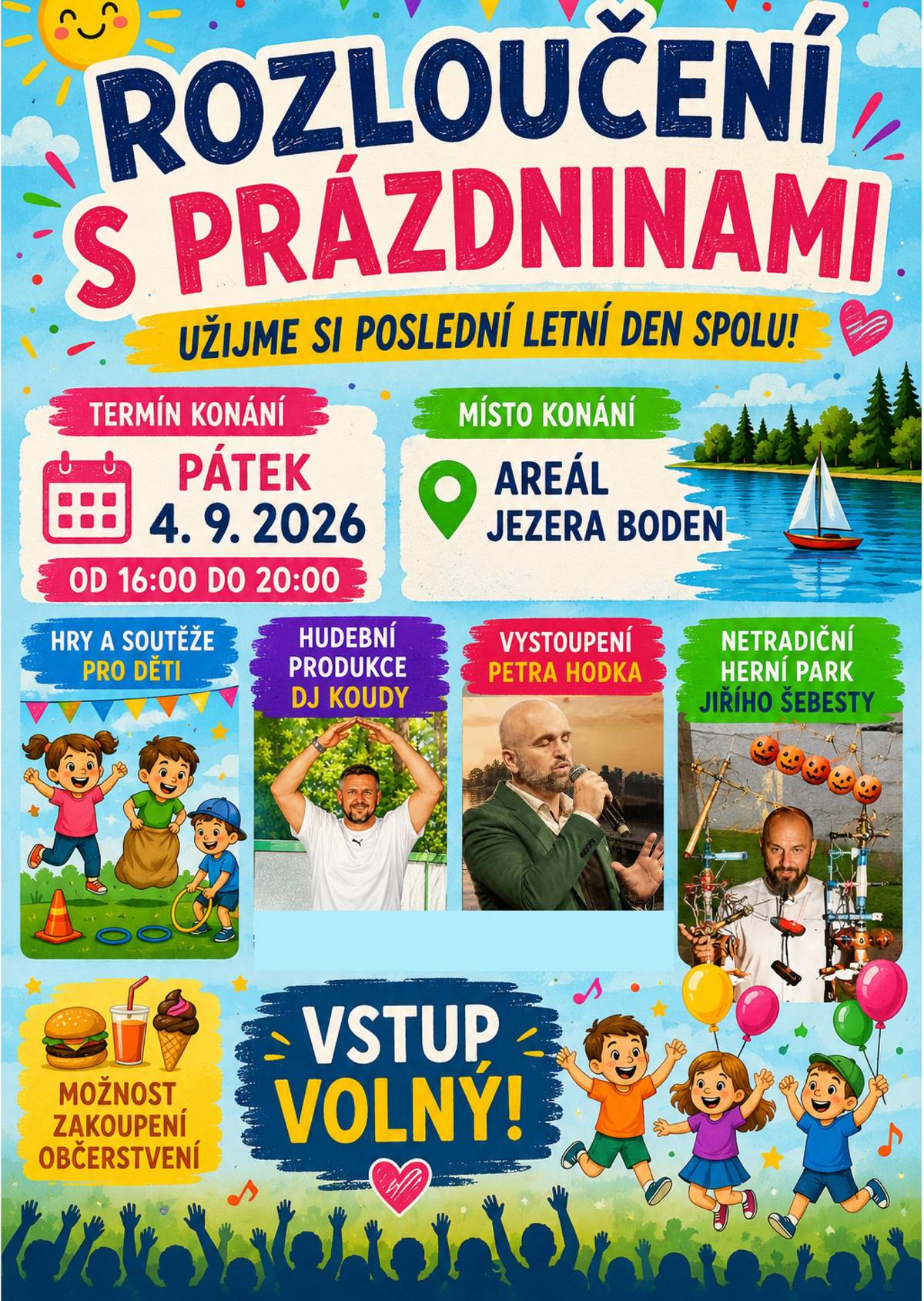 Město Habartov zve na akci Rozloučení s  prázdninami. Těšíme se na vaší návštěvu.