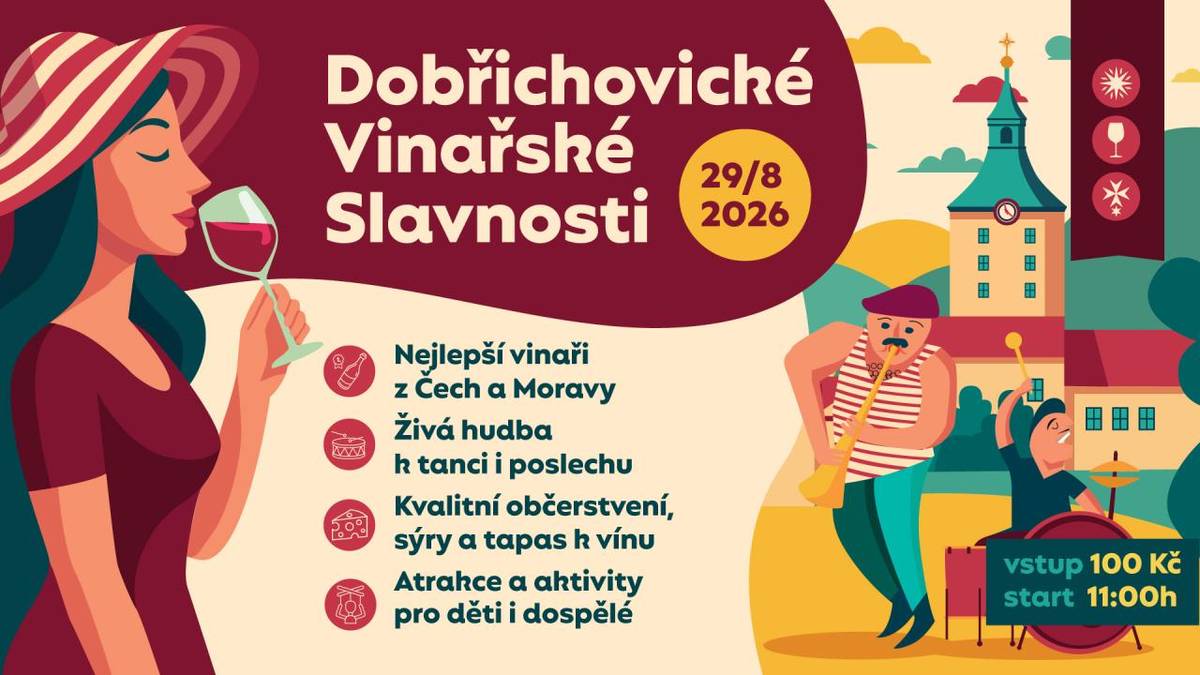 V sobotu 29. srpna 2026 bude z důvodu pořádání vinařských slavností úsek cyklostezky od růžových laviček po zámek UZAVŘEN.   Děkujeme za pochopení.