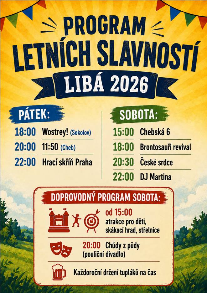 Letní slavnost pod hradem v Libé 21-22.08.2026   program akce