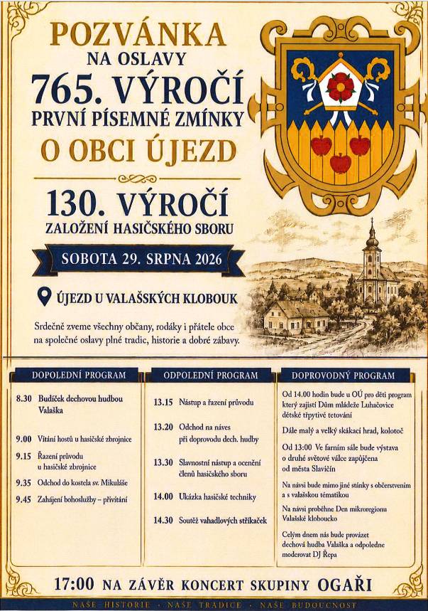 29.srpna 2026, od 8:30, Újezd u Valašských Klobouk