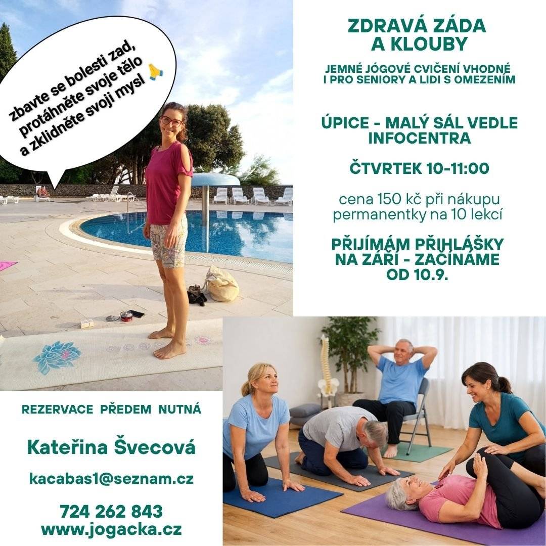 ZAČÍNÁ 10. 9. 2026 KAŽDÝ ČTVRTEK 10-11 HODIN na sále na náměstí.