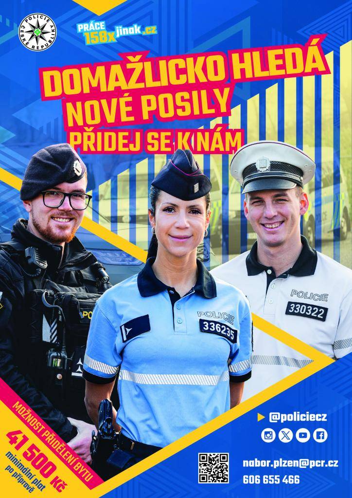 Policie ČR hledá nové posily pro oblast Domažlicka.