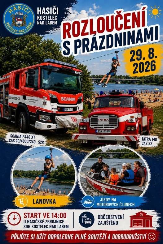 Pozvánka od hasičů z Kostelce nad Labem