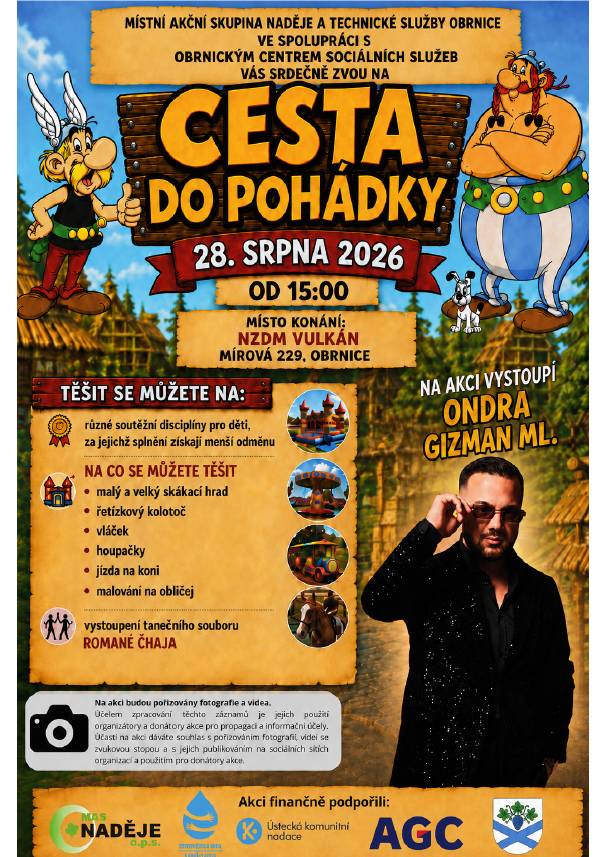 Kdy: 28. srpna 2026 od 15:00  Kde: NZDM Vulkán, Mírová 229, Obrnice