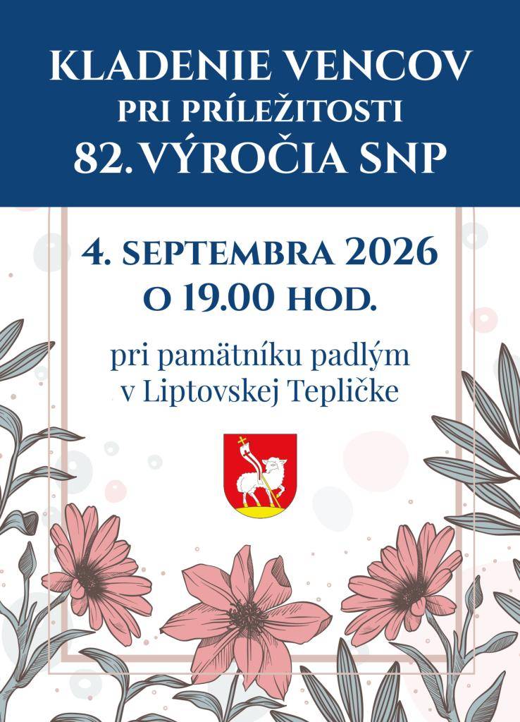 4. septembra 2026 o 19.00 hod.