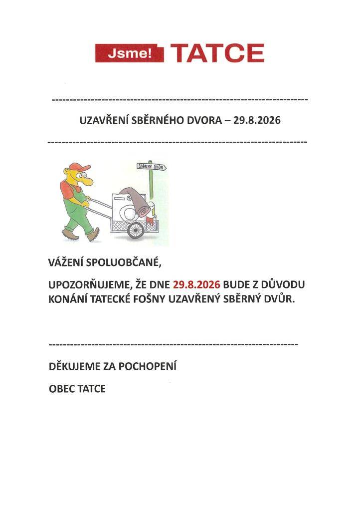 uzavření sběrného dvora