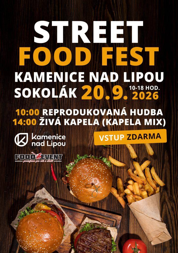 Street food fest - 20. září 2026 (10:00 - 18:00 hodin)