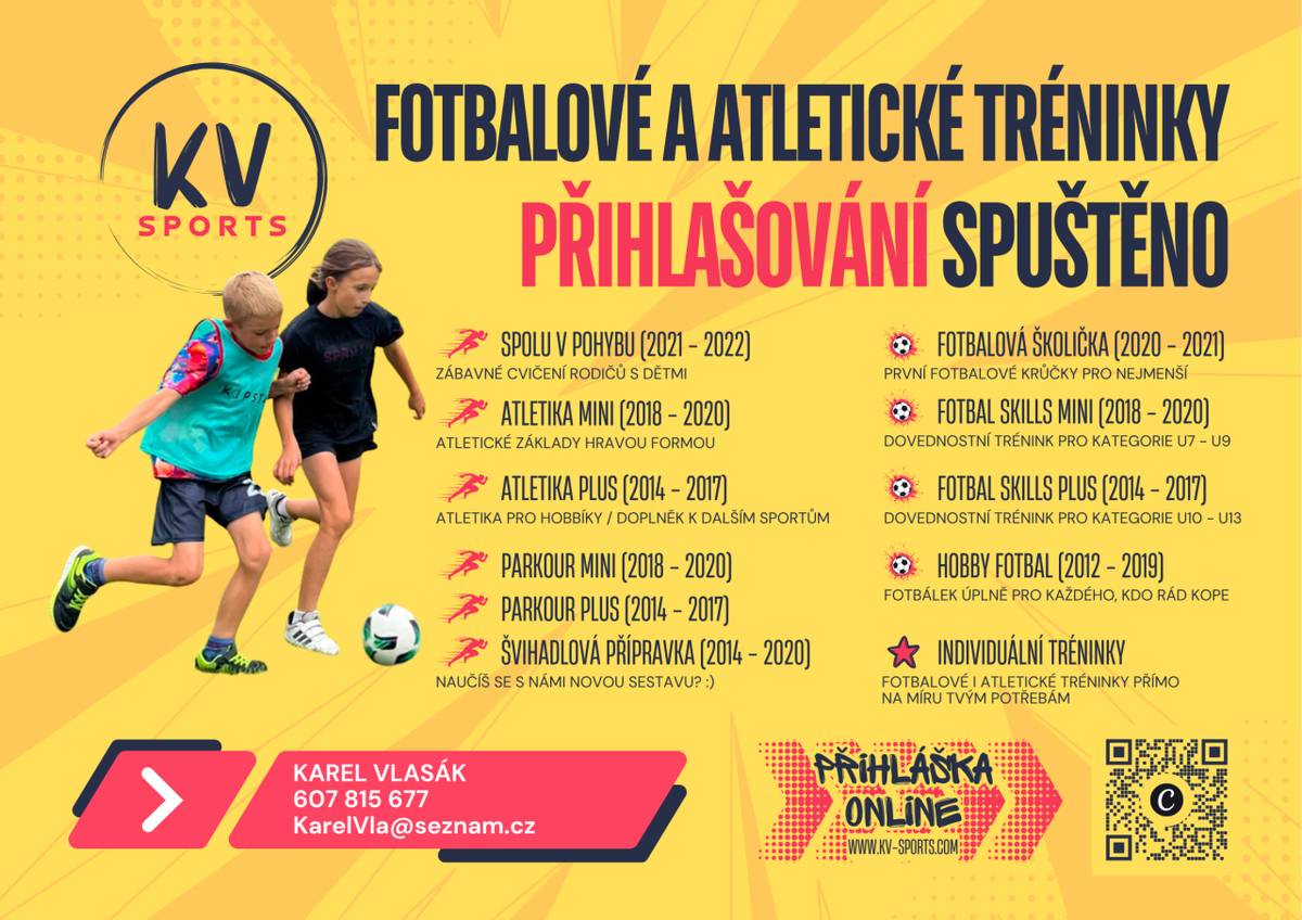 Nabídka se týká atletických tréninků, fotbalových skills tréninků, tréninků parkouru, tréninků švihadel a hobby fotbalu. Tréninky probíhají celoročně na Mělníku
