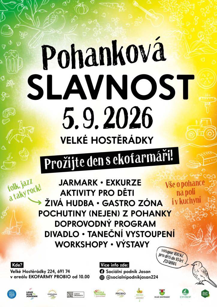 5.9. od 10:00 hod. v areálu EKOFARMY PROBIO, Velké Hostěrádky