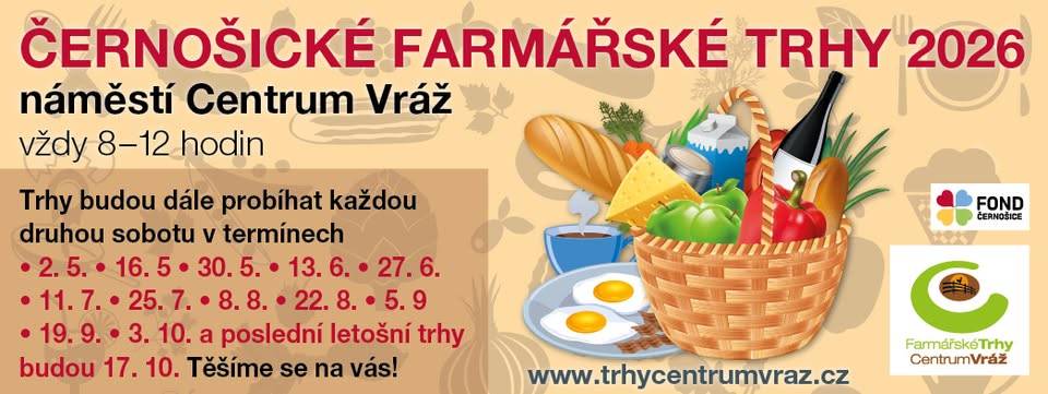 Od 8 do 12 hodin Vás zveme na farmářské trhy v Centru Vráž. Budou probíhat každých 14 dní až do poloviny října. Nově jsme spustili vylepšený web: https://www.trhycentrumvraz.cz/  Při rozkliknutí trhu uvidíte jednotlivé prodejce, kteří se trhu zúčastní. Online přihlašování.