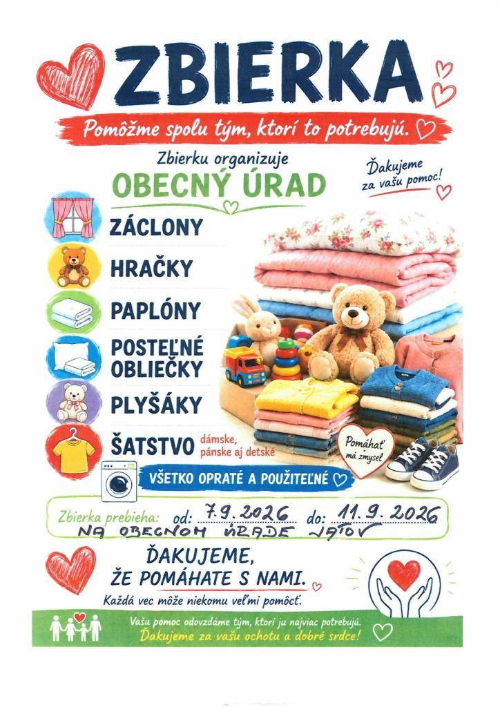 Pomôžme spolu tým, ktorí to potrebujú...