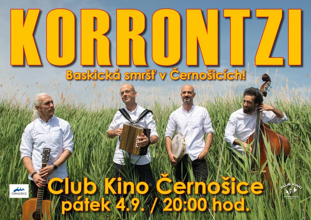 Baskická hudební smršť míří do Černošic! Do Club Kina zavítá baskická formace Korrontzi, jedna z nejúspěšnějších kapel současné evropské world music.