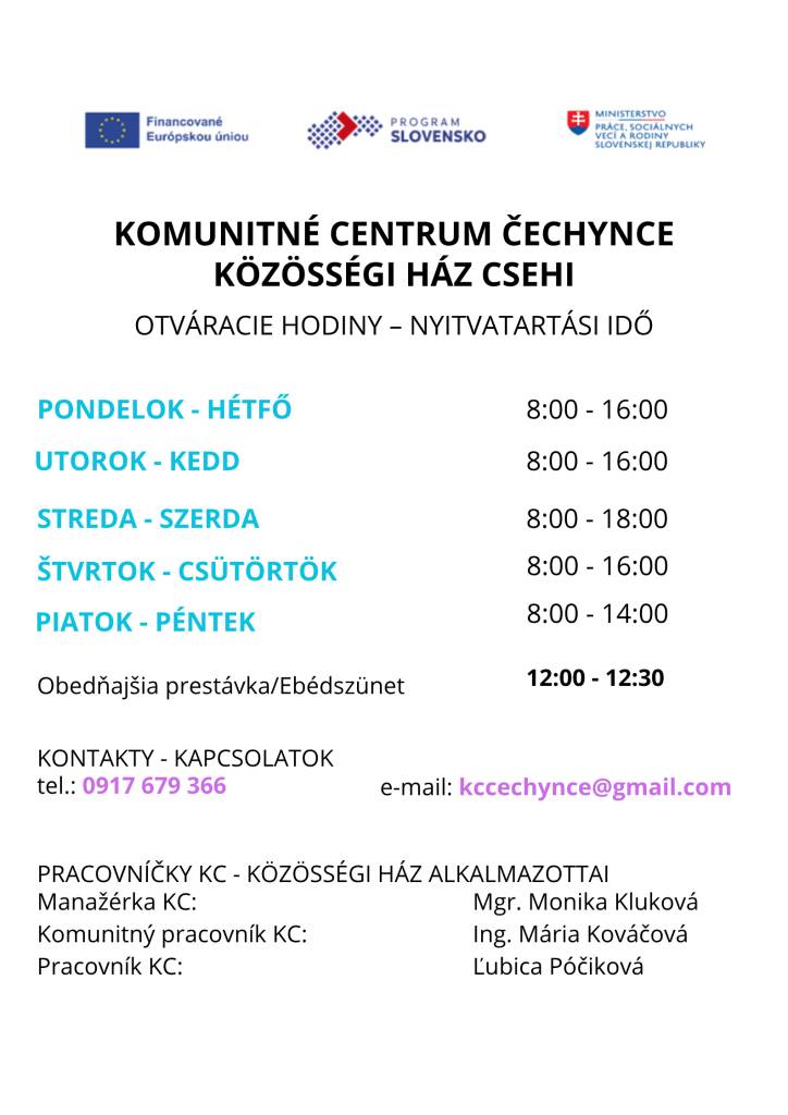Od 1.sept.2026 sa vraciame k pôvodným otváracím hodinám.  2026. szeptember 1-jétől visszatérünk az eredeti nyitvatartási időponthoz.