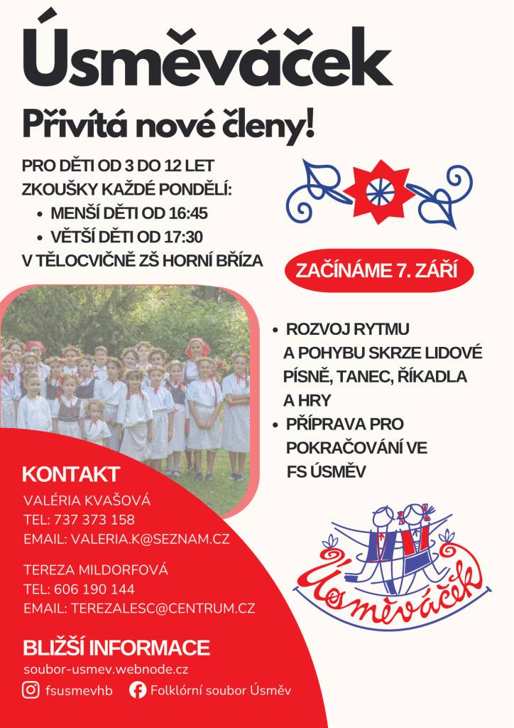 Úsměváček přivítá v září nové členy.