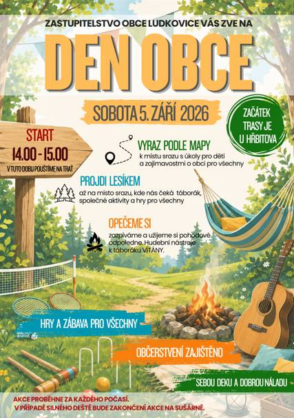 Den obce Ludkovice tak trochu jinak - pohyb, zábava, občerstvení, pobavení..