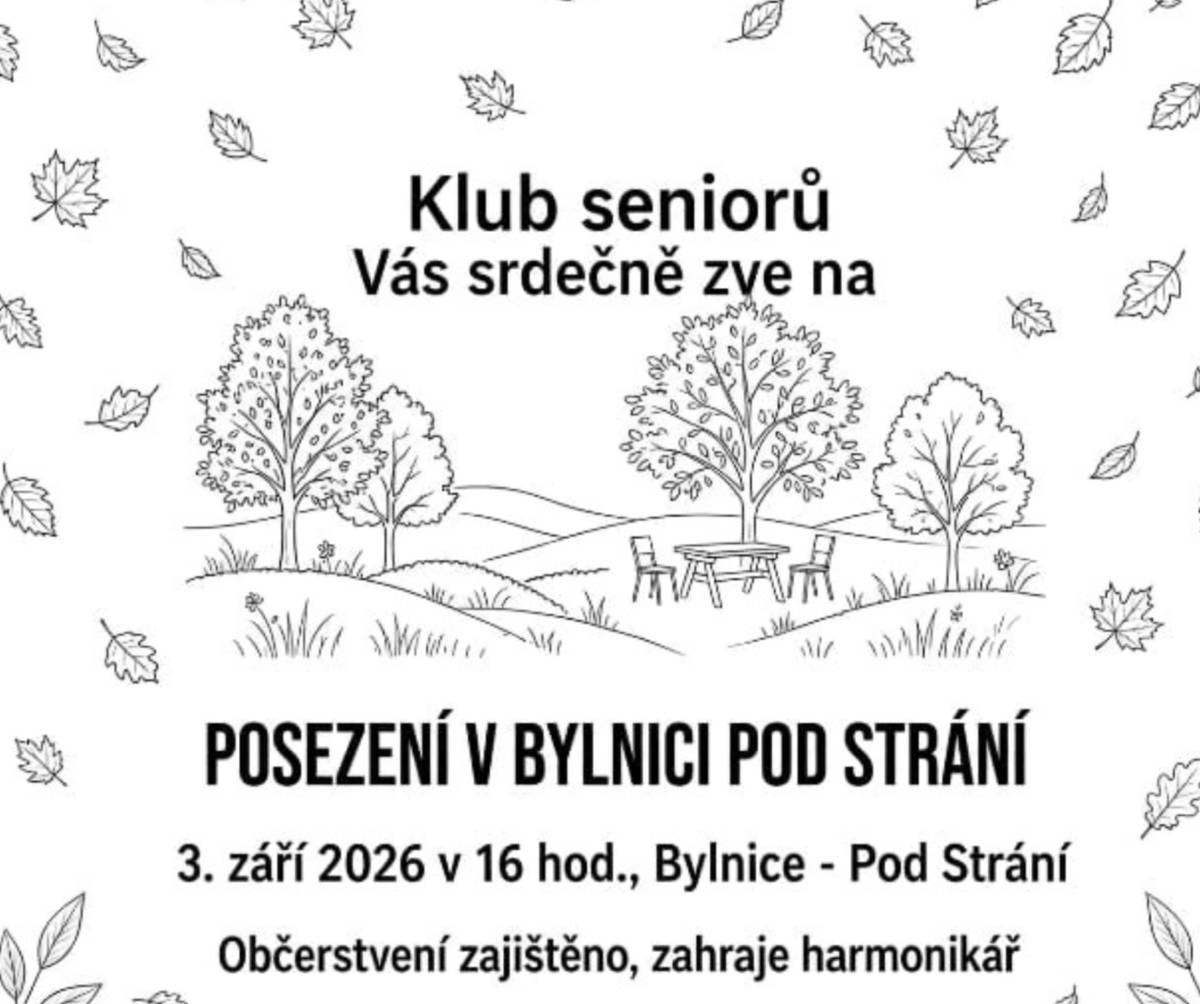 Klub seniorů vás srdečně zve na posezení u táboráku, občerstvení a hudební doprovod zajiště