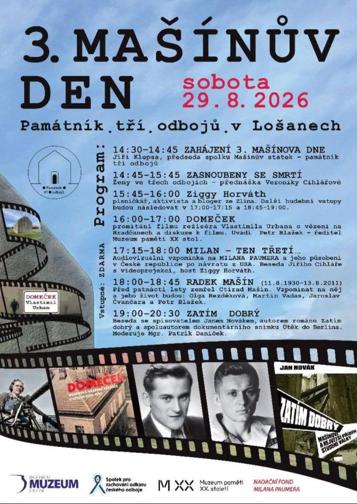V PAMÁTNÍKU TŘÍ ODBOJŮ V LOŠANECH  DNE 29.8.2026