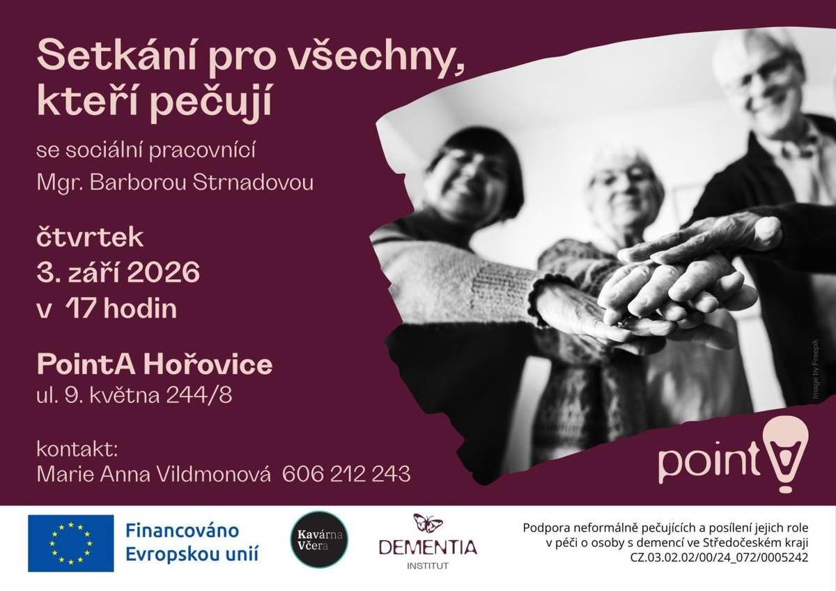 Setkání pro všechny, kteří pečují se sociální pracovnicí Mgr. Barborou Strnadovou.