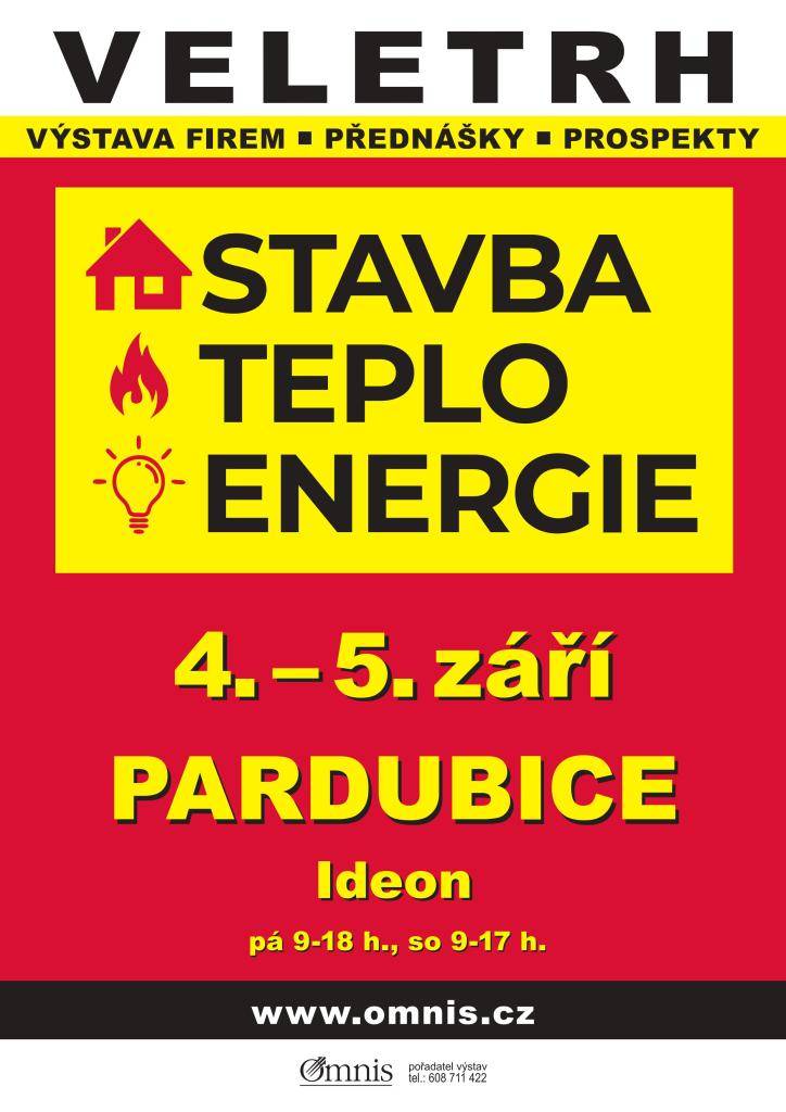 V pátek 4. a v sobotu 5. září 2026 se uskuteční výstava firem zaměřená na stavebnictví, teplo a energii.