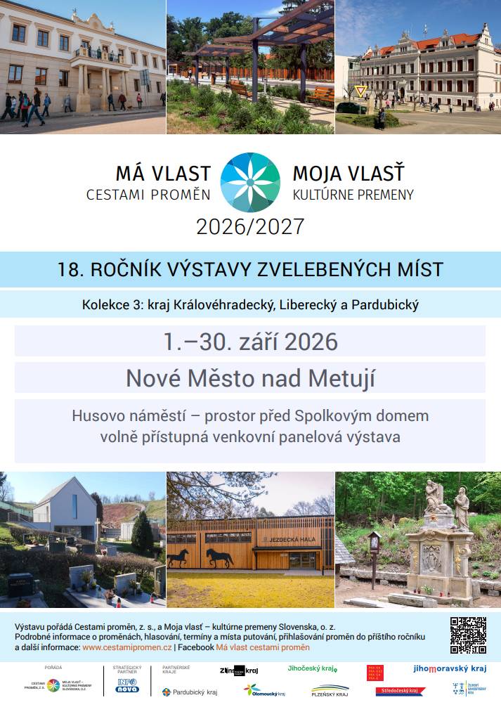 Výstava před budovou informačního centra na Husově náměstí.