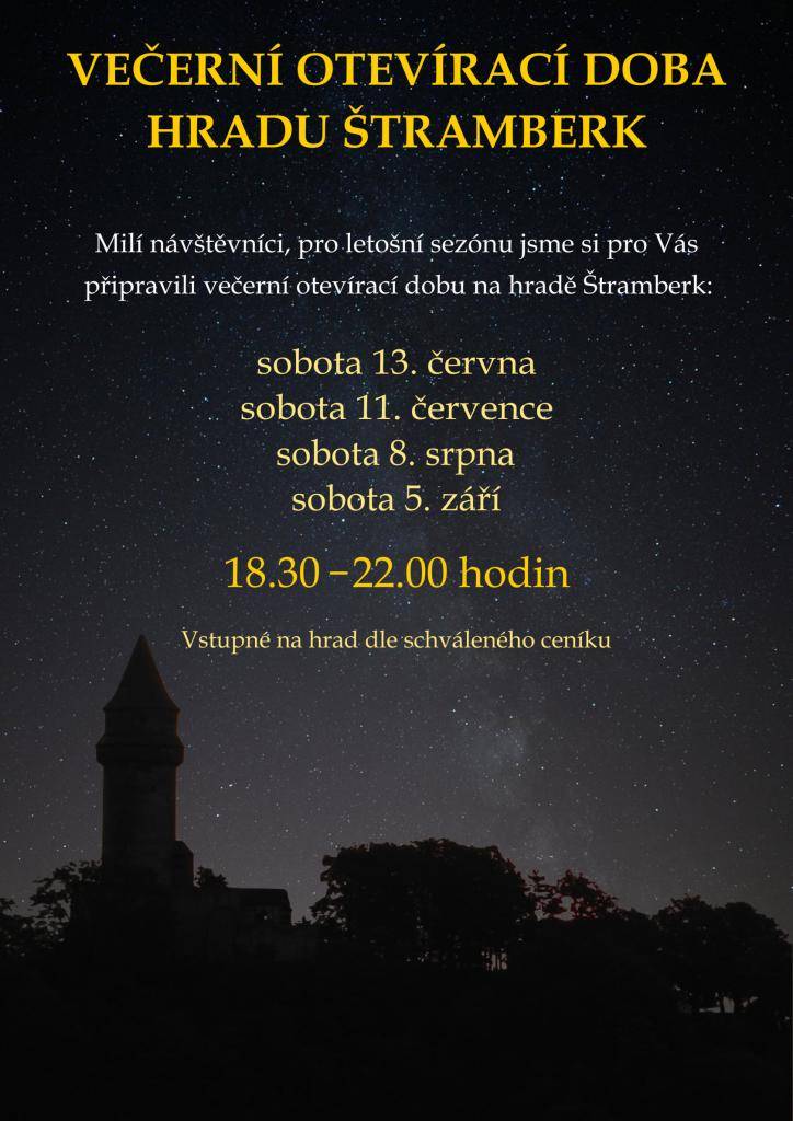 Večerní prohlídka od 18.30 do 22.00 hod.