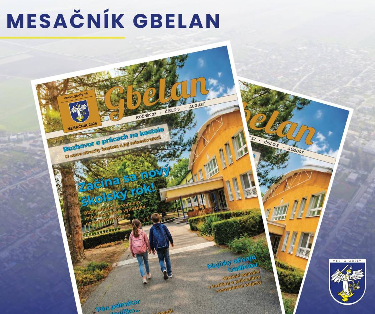 Nové vydanie mesačníka Gbelan už mieri do Vašich schránok    Ak sa však neviete dočkať, máme pre Vás dobrú správu prečítať si ho môžete už teraz aj online.