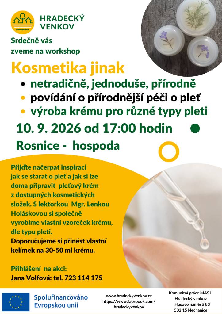 Kosmetika jinak - 10.9.2026 - hospoda Rosnice