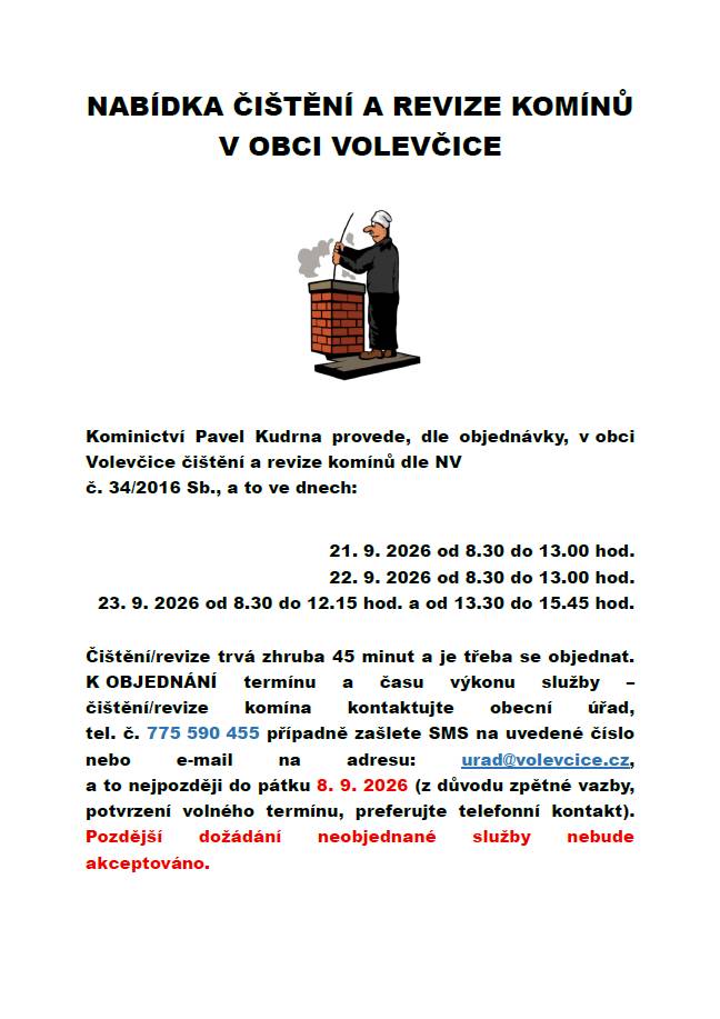 čištění a revize komínů
