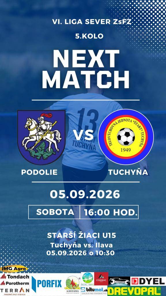 Futbalový zápas 5.9.2026 o 16:00 hod.