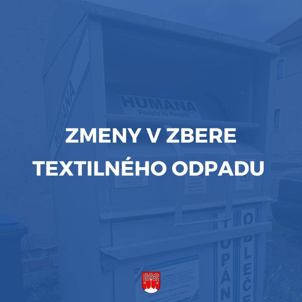 Vážení občania, s radosťou vás informujeme, že na základe predchádzajúcich úspešných rokovaní so spoločnosťou HUMANA sa nám podarilo rozšíriť sieť kontajnerov na zber textilného odpadu v našom meste.