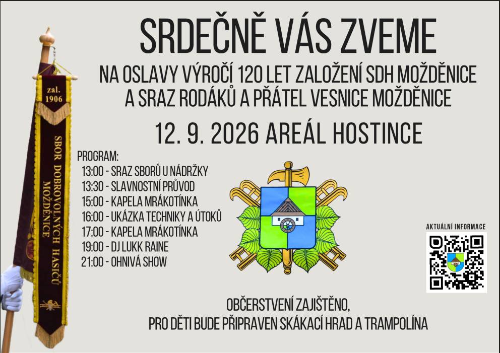 Oslavy 120 let založení SDH Možděnice