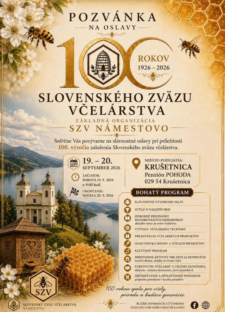 19. a 20. septembra 2026 -  Krušetnica - Penzión Pohoda