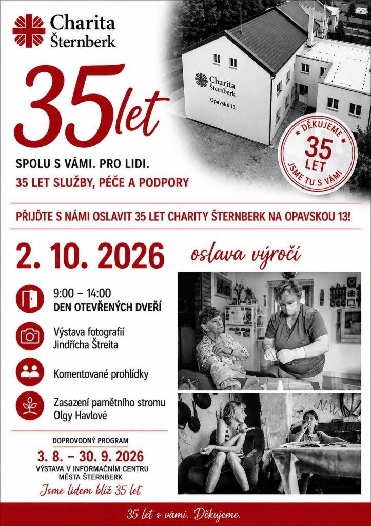Přijďte oslavit 35 let Charity Šternberk na Opavskou 13.