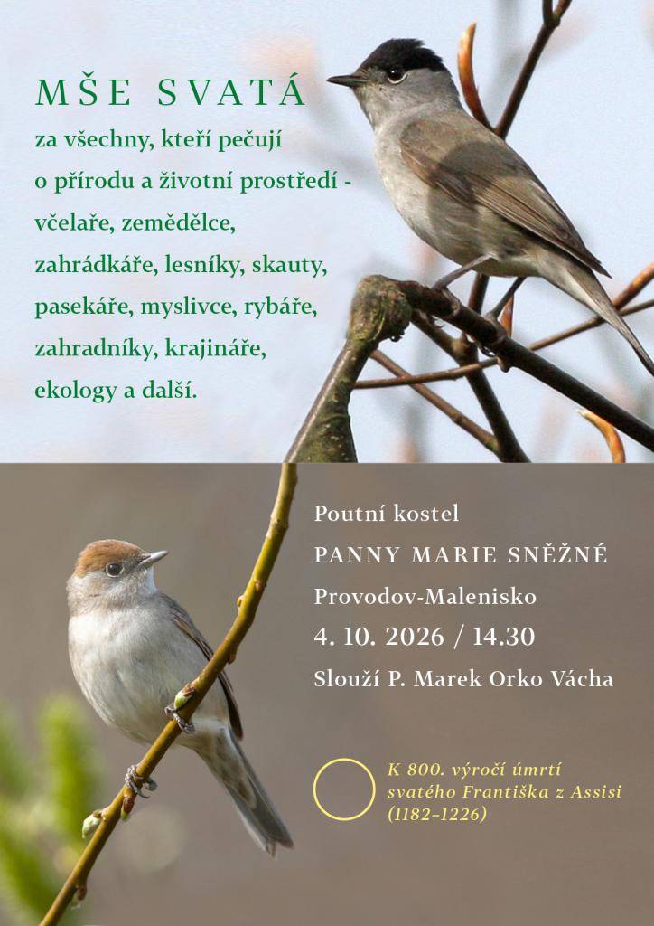 Kdy: 04.10.2026, 14:30 hodin  Kde: Poutní kostel PANNY MARIE SNĚŽNÉ, Provodov - Malenisko