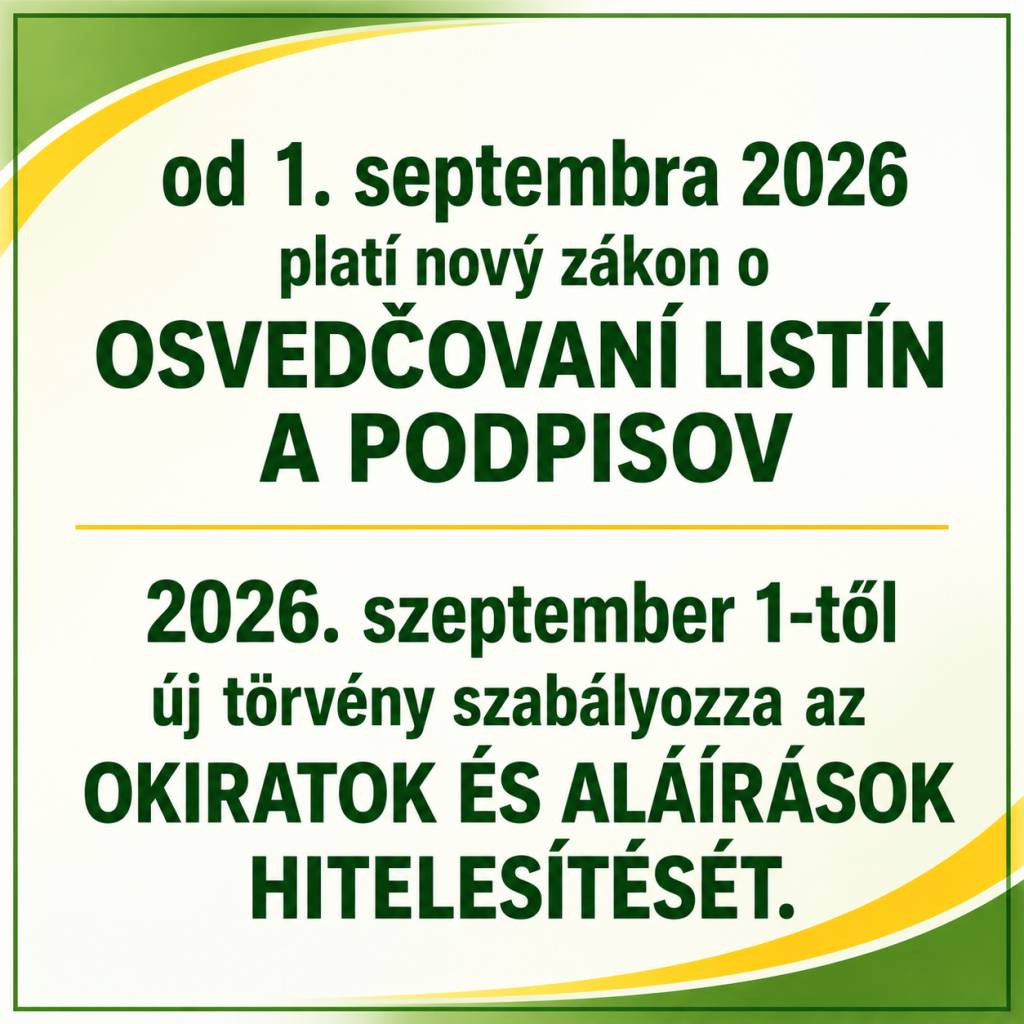 2026. szeptember 1-jétől új törvény szabályozza az okiratok és aláírások hitelesítését.