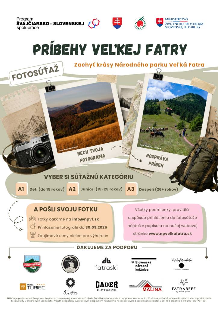 Zúčastnite sa fotosúťaže a zachyťte krásy Národného parku Veľká Fatra.