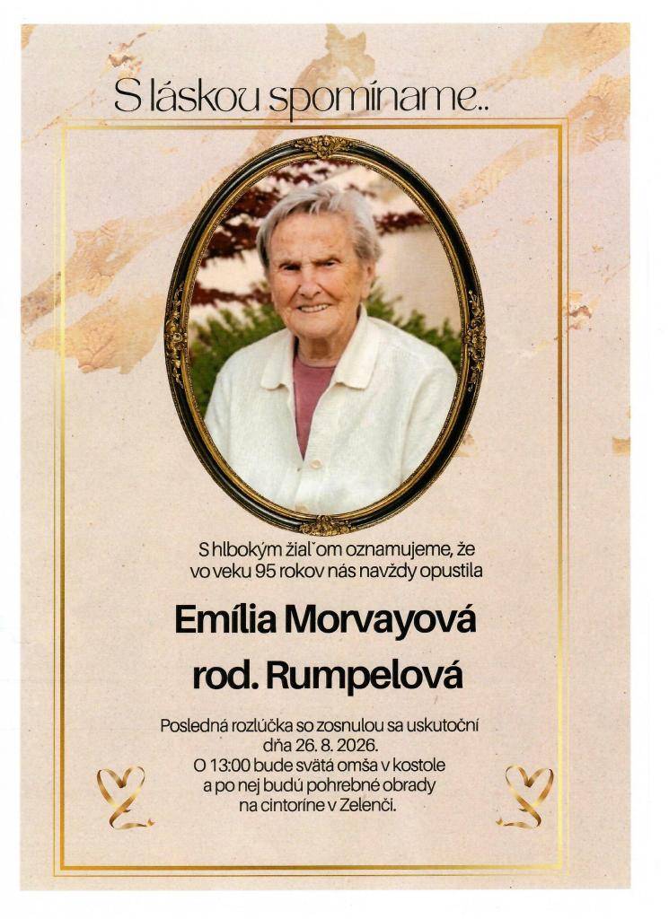 p. Emília Morvayová, rod.  Rumpelová