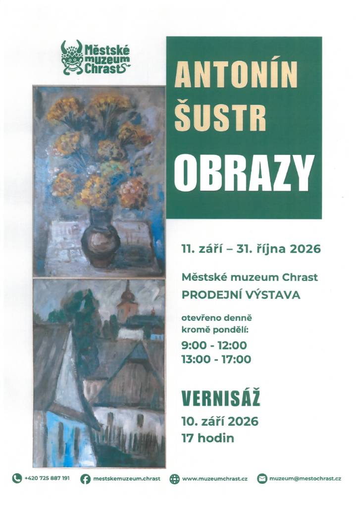 Výstava probíhá v termínu od 11.9. 2026 do 31.10.2026.