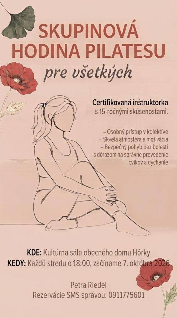 Od 7.10.2026 každú stredu od 18,00 v KD Hôrky