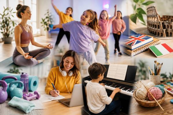 Tanec, jóga, pilates, angličtina… a nově také italština!